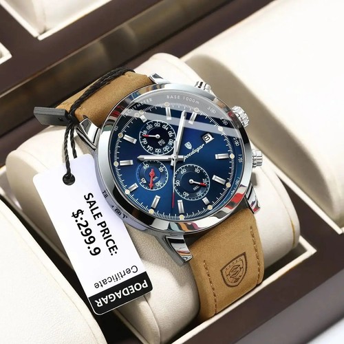 Luxus herren leder - leder, armbanduhr