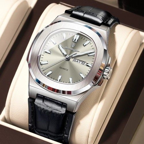Herren uhr luxus - uhr, lederarmband
