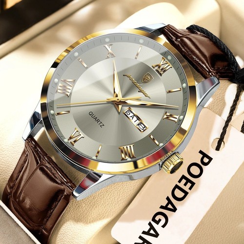 Herren luxus uhr lederarmband - luxus,