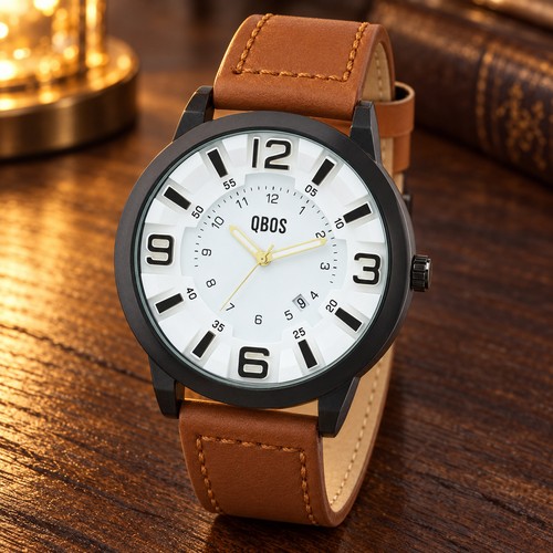 Qbos herren armbanduhr schwarz - herren,