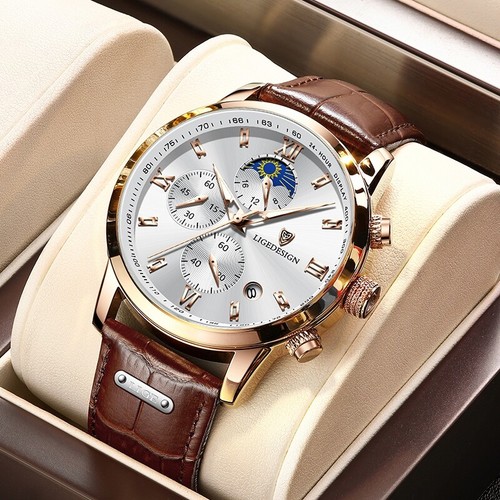 2024 herren quarzuhr leder - quarzuhr,