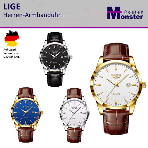 Lige armbanduhr herren - lige, quarz