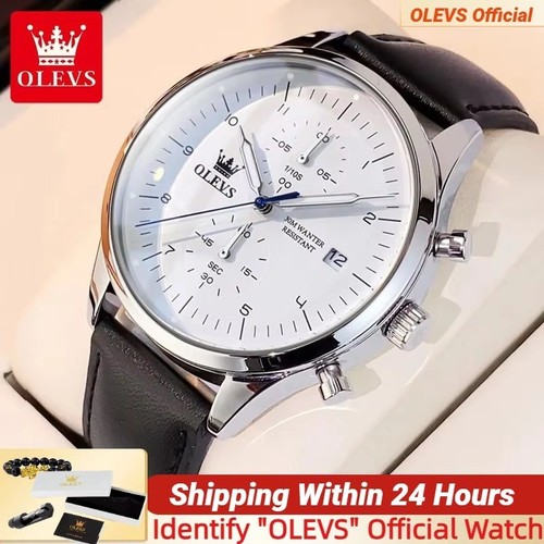 Olevs herrenuhr lederarmband - olevs,
