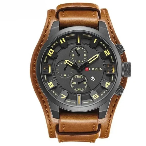 Herren leder chronograph - herren,