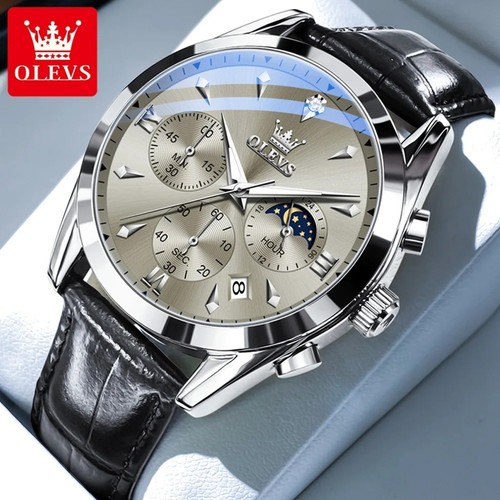 Olevs herrenuhr lederarmband - olevs,