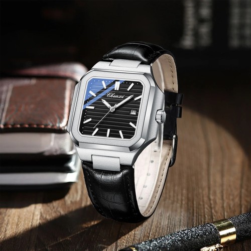 Herren armbanduhr leder - leder, quarz
