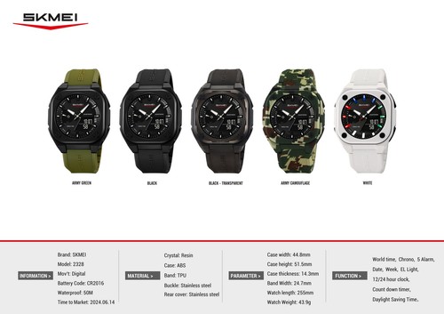 Herren sportuhr mit dual time - herren,